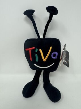 Vintage TiVo Plush Mascot 8” Self Standing Advertising Promo Plush Toy with Tag
